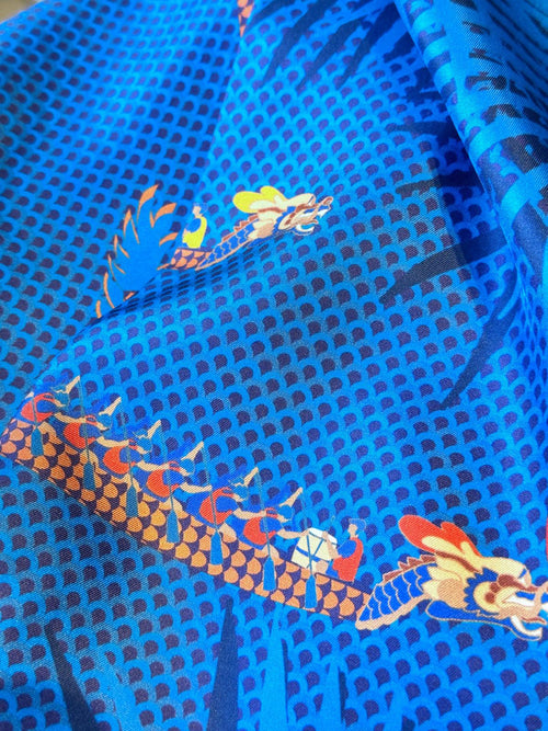 Dragon Boats Silk Scarf