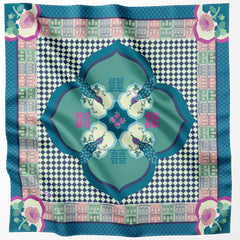Peranakan Opulence Silk Scarf and Pocket Square Bundle