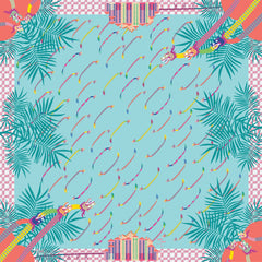 Dragons on Singapore Water Chiffon Scarf