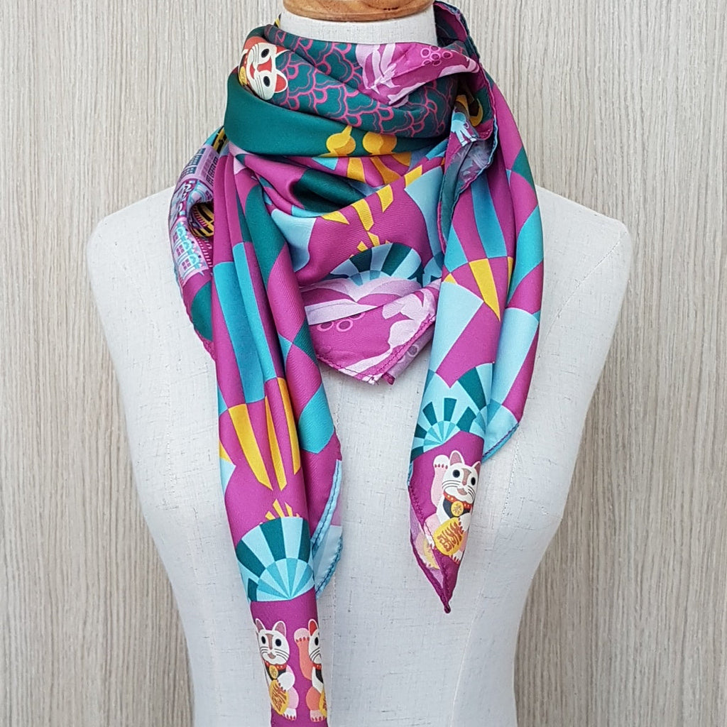 It's Always Fun in Chinatown Silk Scarf